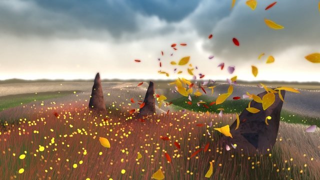 screen shot of the video game flower on playstation 4